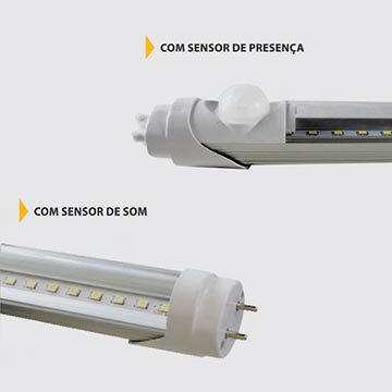 Lâmpada LED Tubular T8 - Linha Sensor Presença/Som